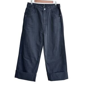 Jokelamb NWT High Rise Wide Leg Cuffed Denim Jeans Size M (W32/33) Y2K